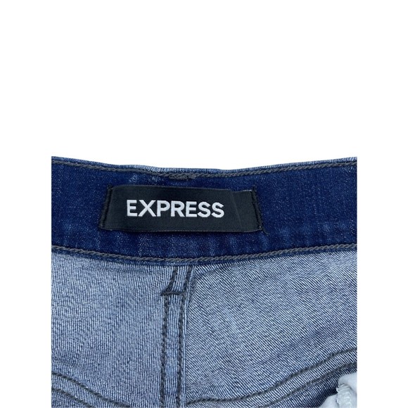 Express Stretch Ankle Leggings High Rise Red/White Stripe Size 0S/0C - Picture 4 of 5